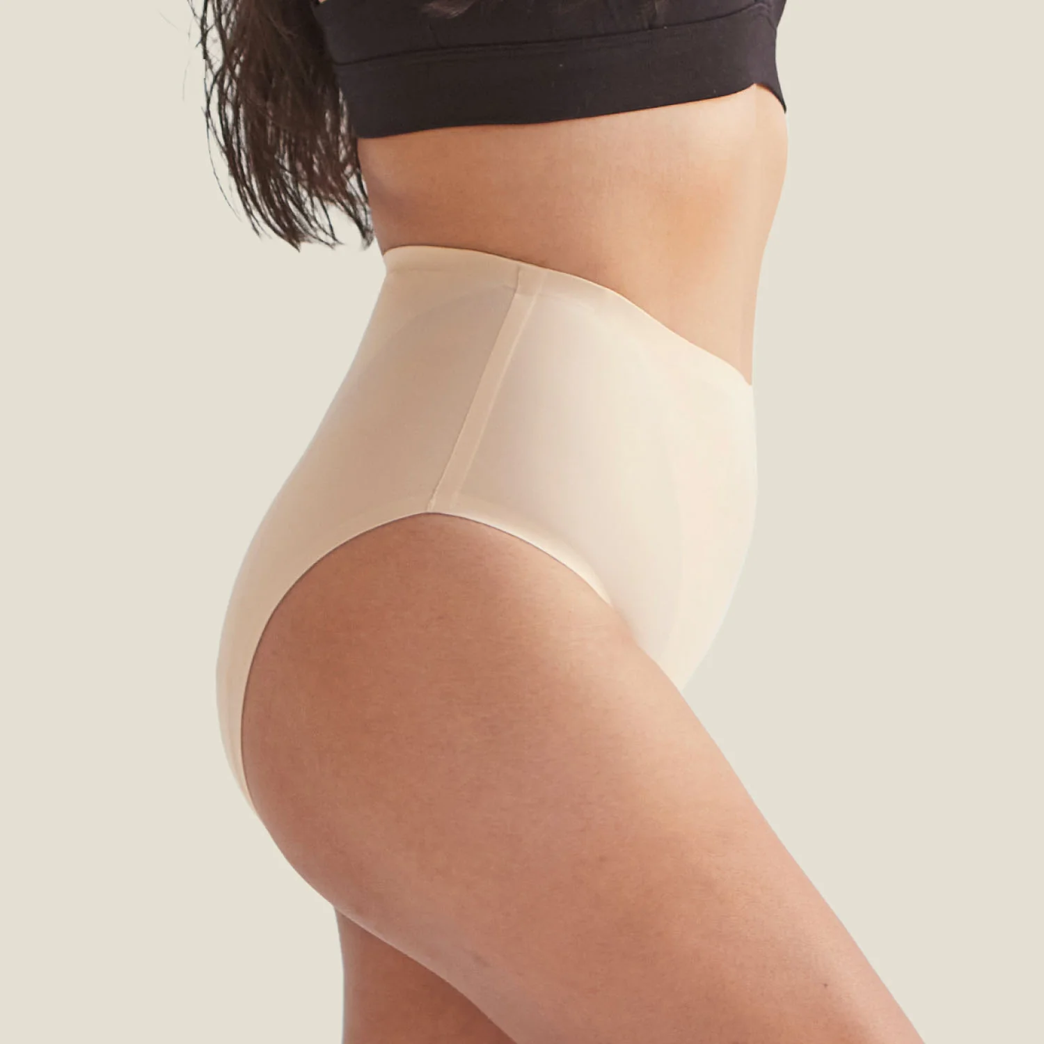 WUKA Drytech™ Midi Brief - For Light Leaks - Light Nude - Image 3