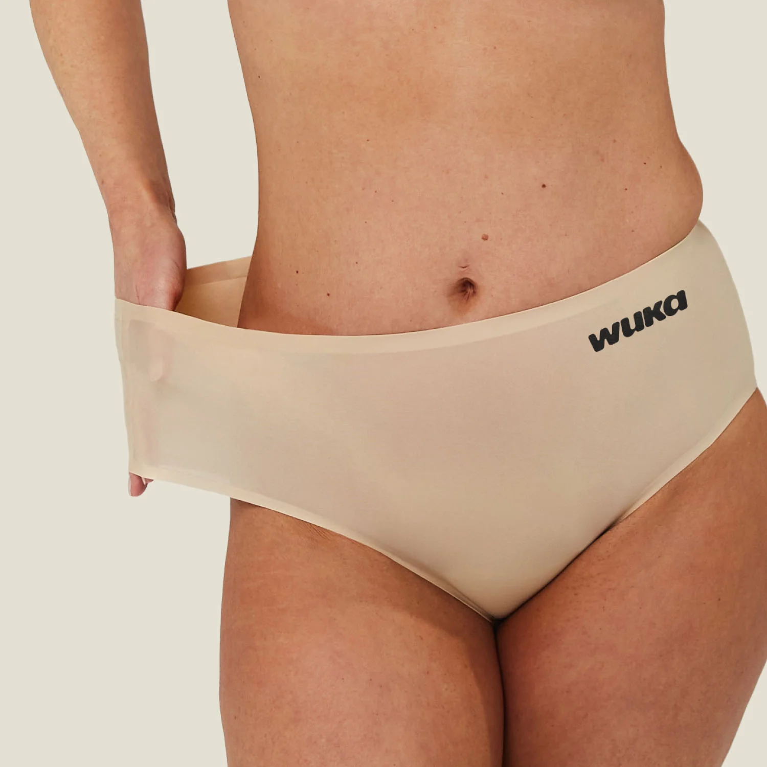WUKA Stretch Seamless Midi Brief Light - Light Nude - Image 5