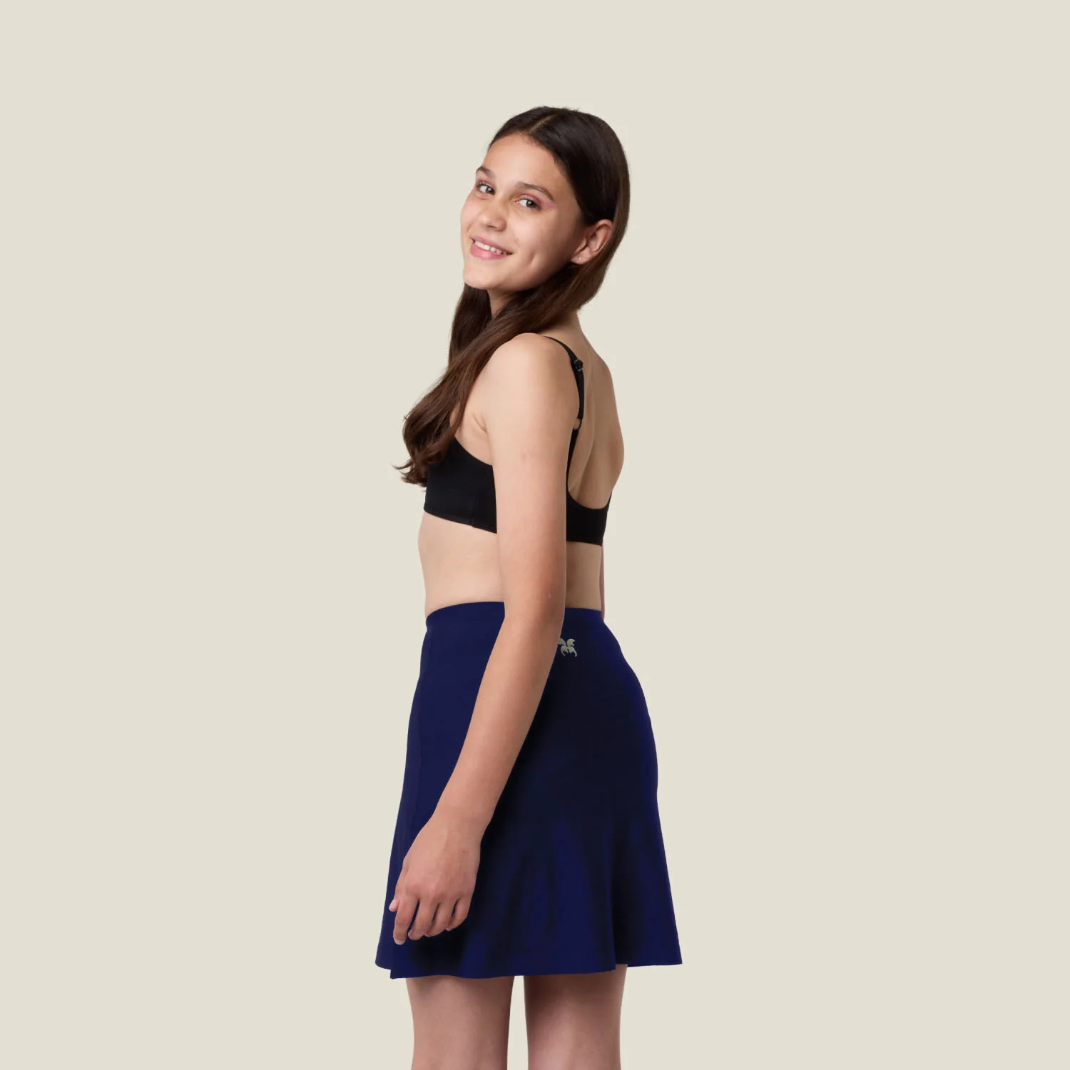 WUKA Teen Stretch Seamless Skort - Heavy - Navy - Image 5