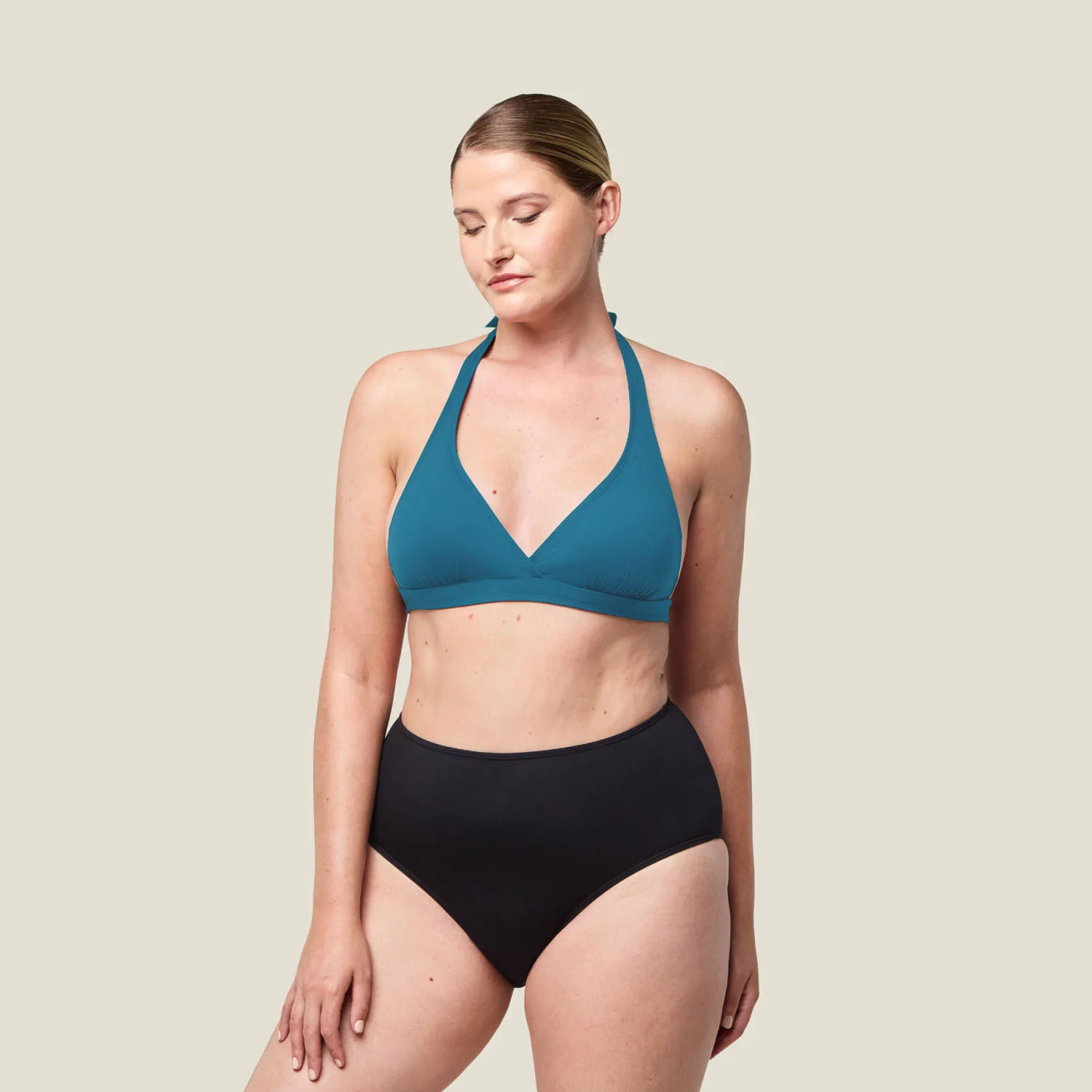 WUKA Tie-Back Bikini Top Blue - Image 2
