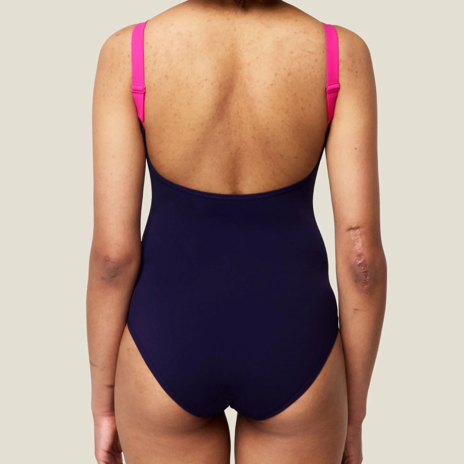 WUKA Period Scoopback Two-Tone Swimsuit - Pink/Purple - Image 3
