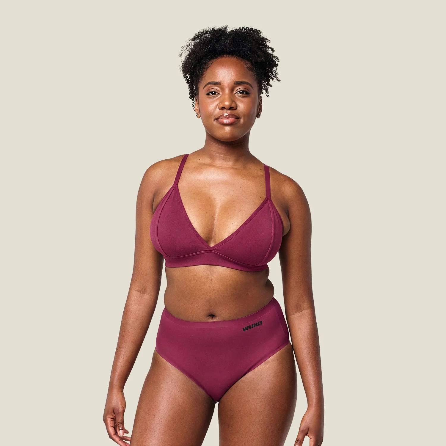WUKA Stretch Seamless Midi Brief Heavy - Burgundy