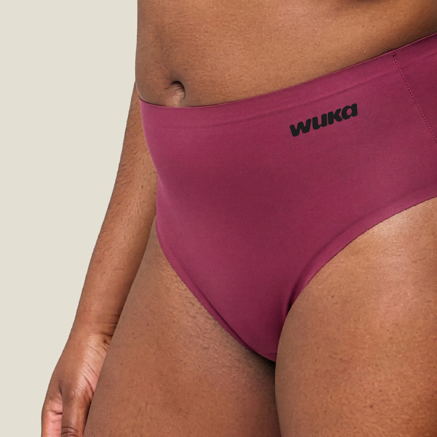 WUKA Stretch Seamless Midi Brief Heavy - Burgundy - Image 5