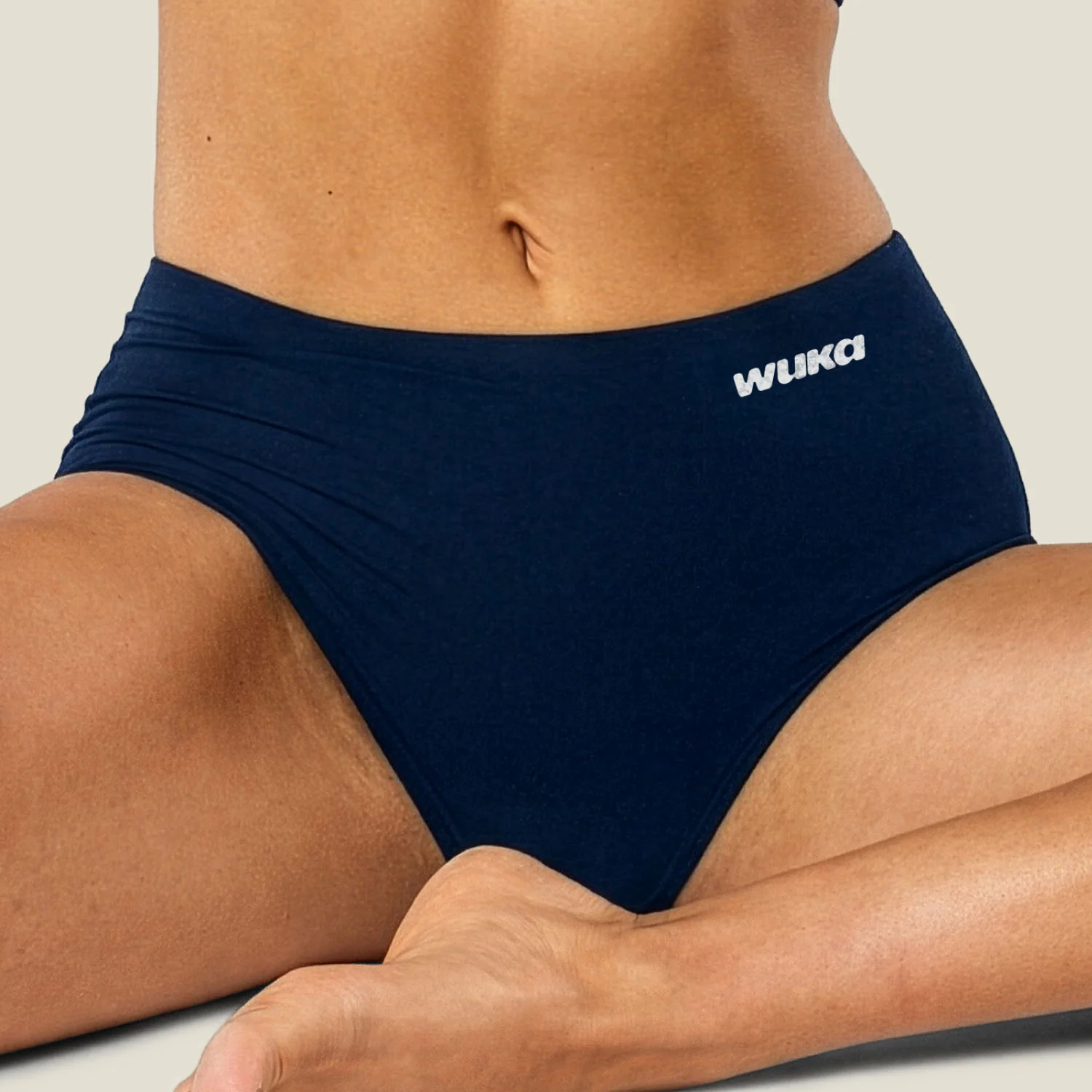 WUKA Stretch Seamless Midi Brief Heavy - Navy - Image 8