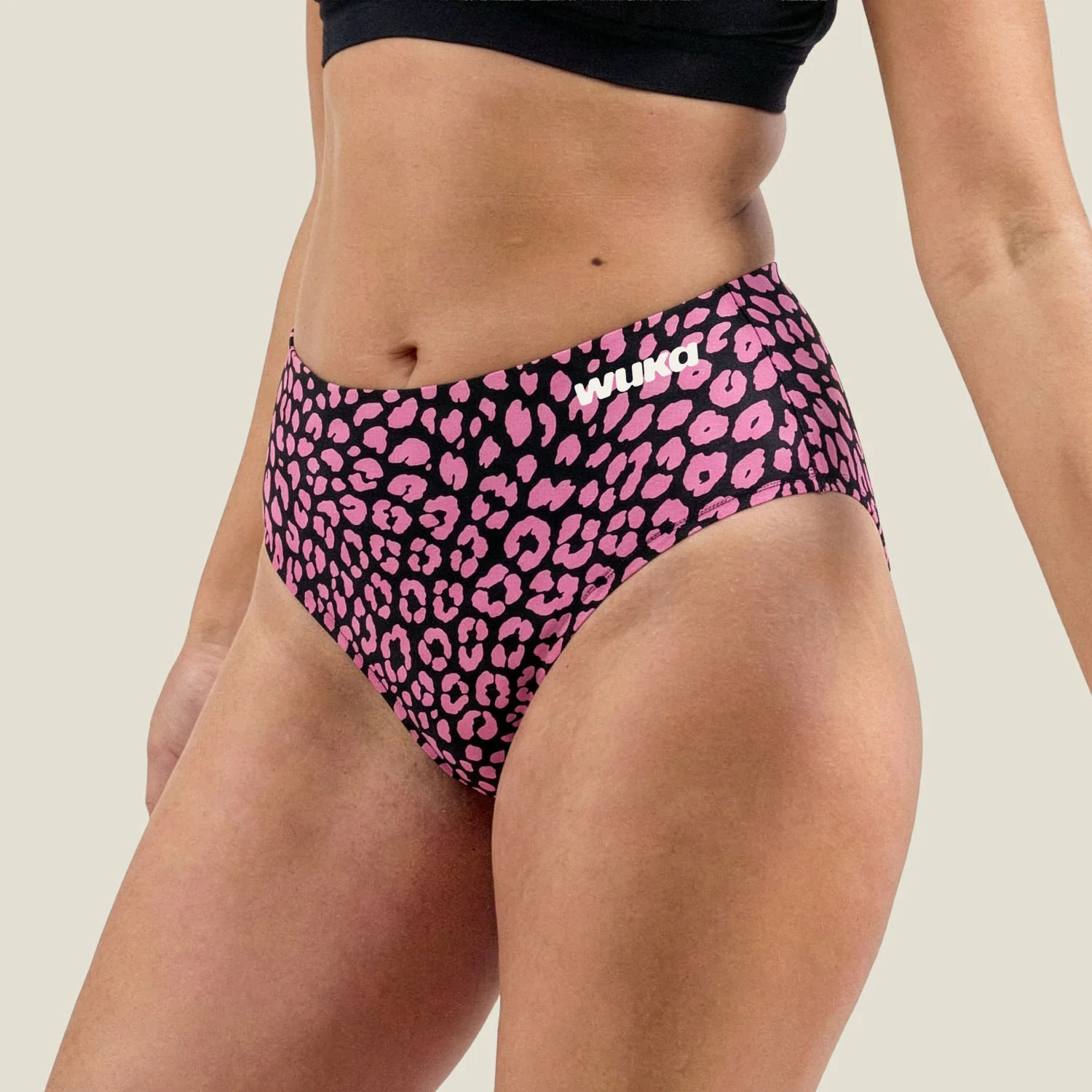 WUKA Stretch Seamless Midi Brief Heavy - Pink Leopard - Image 5