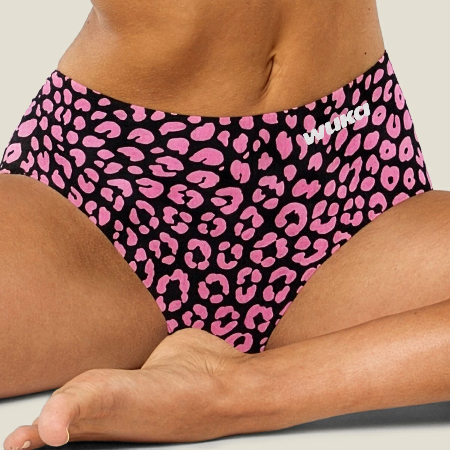 WUKA Stretch Seamless Midi Brief Heavy - Pink Leopard - Image 8