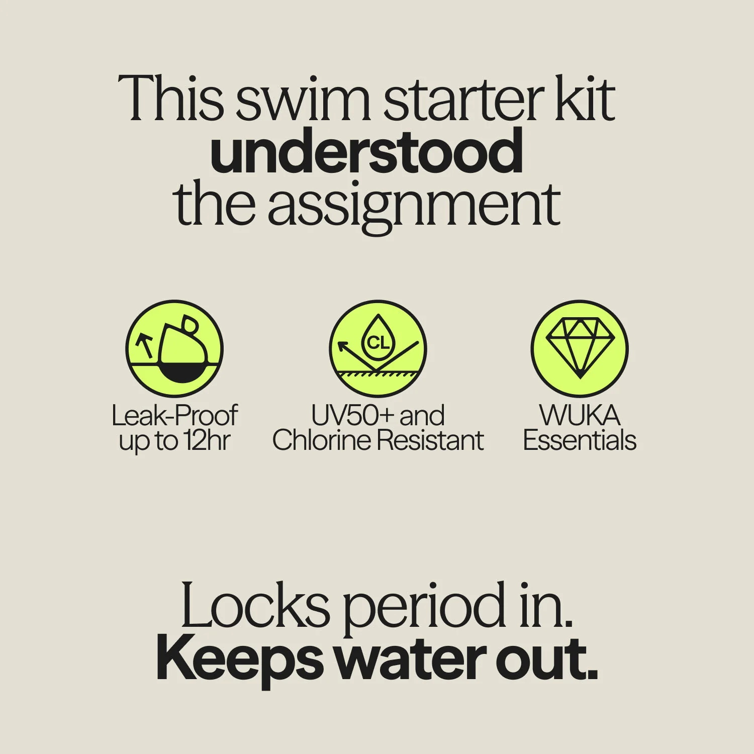 WUKA Teen Swim Racerback Period Starter Kit - Navy - Image 2