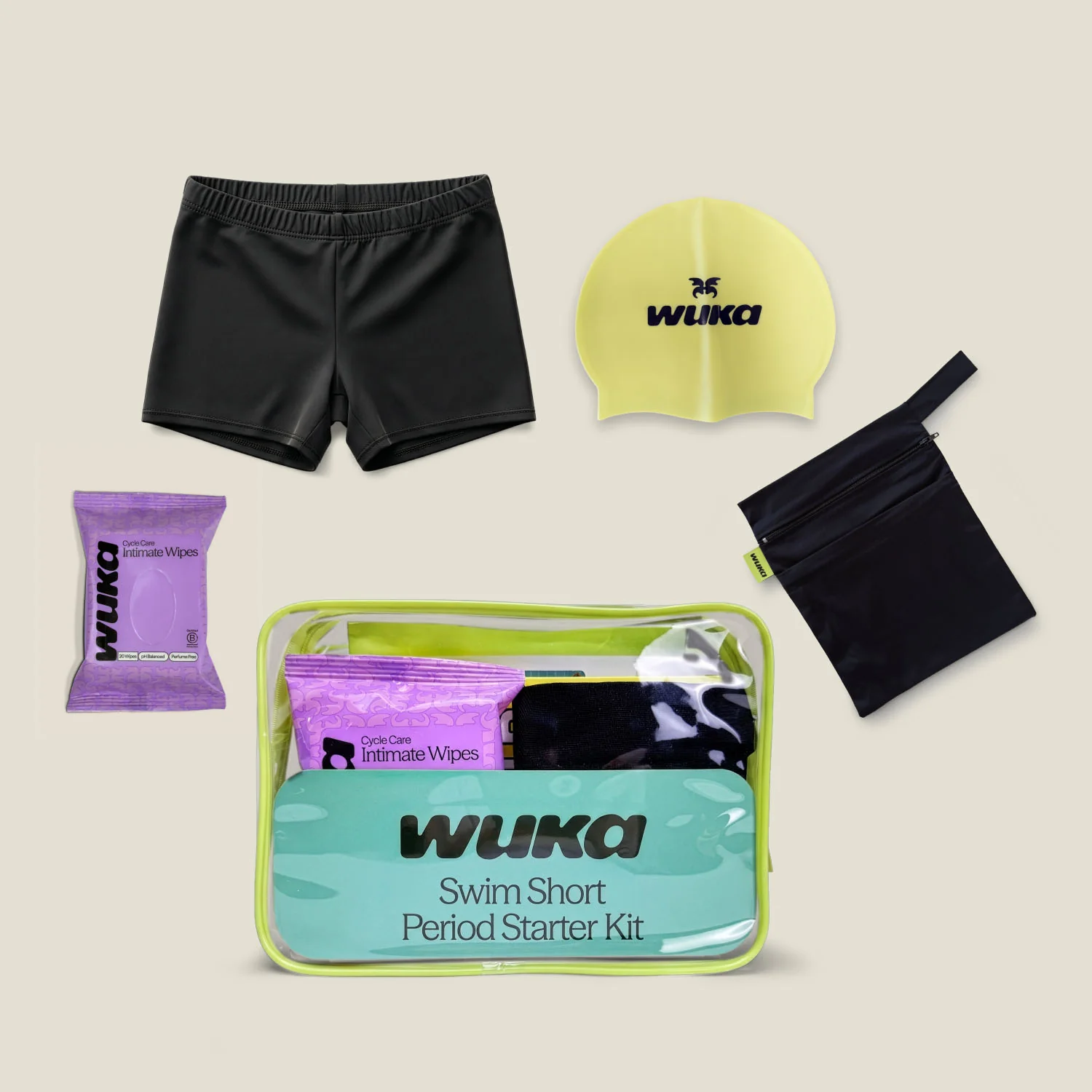 WUKA Teen Swim Short Period Starter Kit - Black